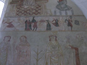 The murals in Ørslev church.