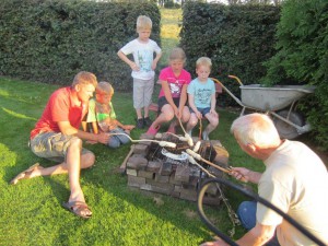 Brotbacken auf einem Stick