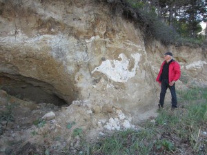 Der Kreidefelsen am Strand sind schön.